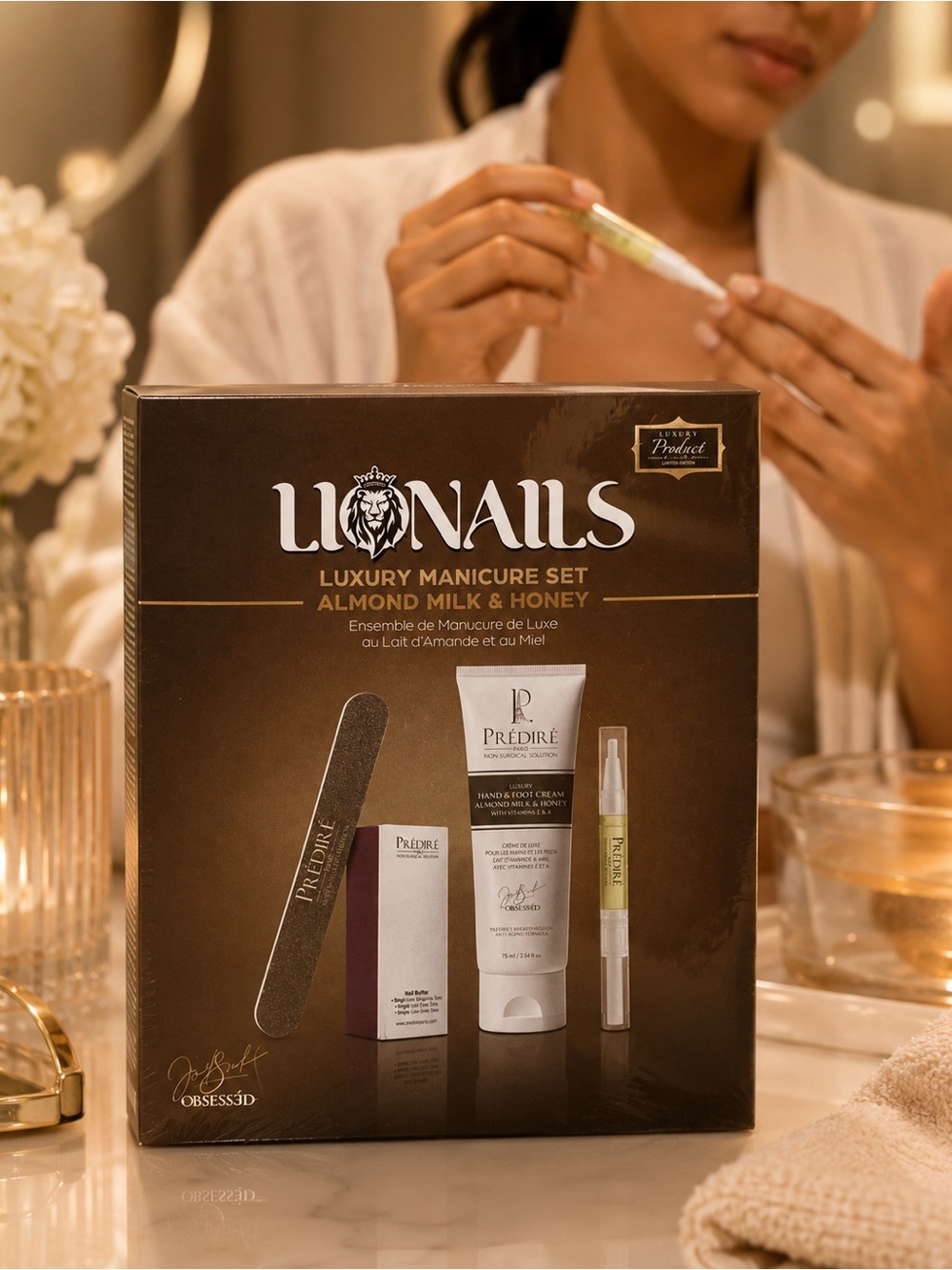 Lionails Luxury Manicure Set | Almond and Honey 4-Piece Set